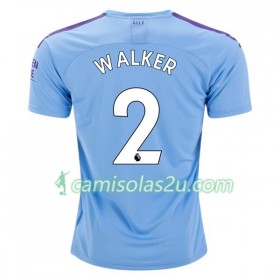 Camisolas de Futebol Manchester City Walker 2 Equipamento Principal 2019/20 Manga Curta